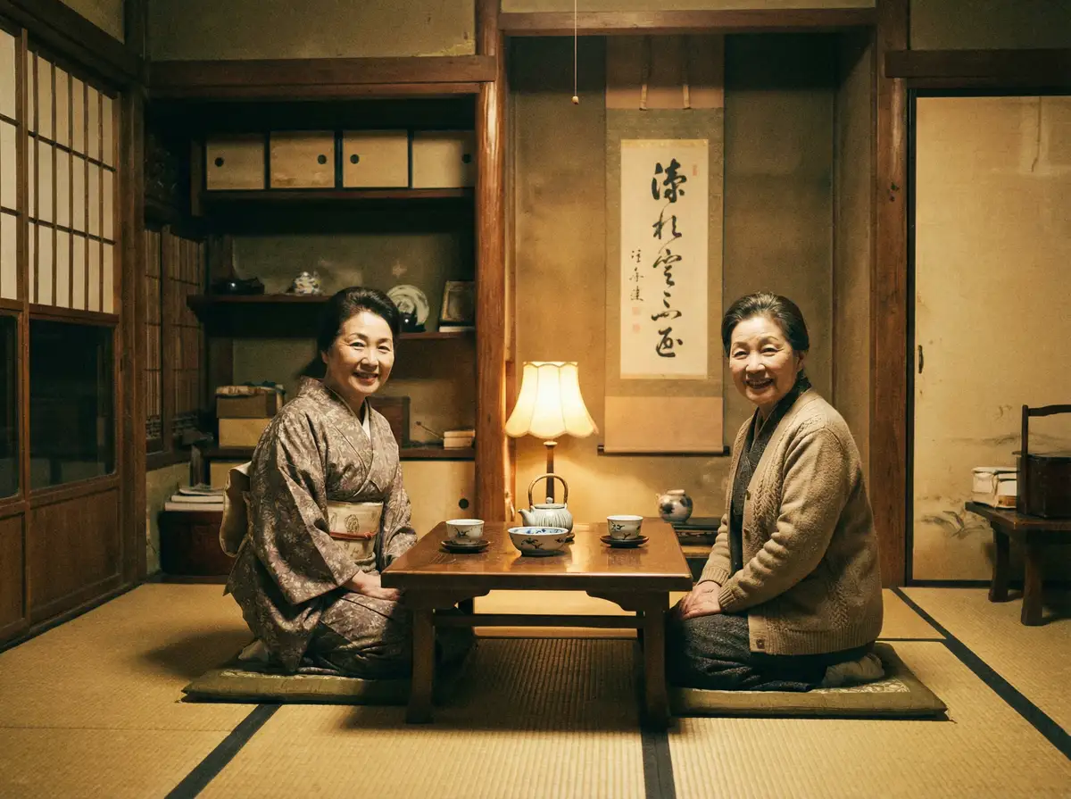两位优雅的 四虎tv-四虎tv官方首页|最新热门视频在线播放 在日式茶室中品茶交谈